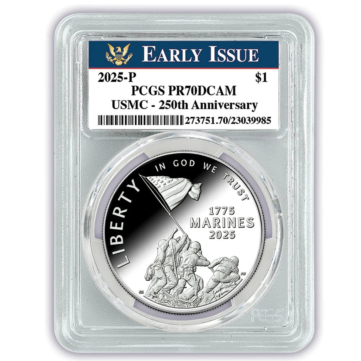 U.S.Marine corps 250th Anniversary Proof coin-Brilliant Uncirculated