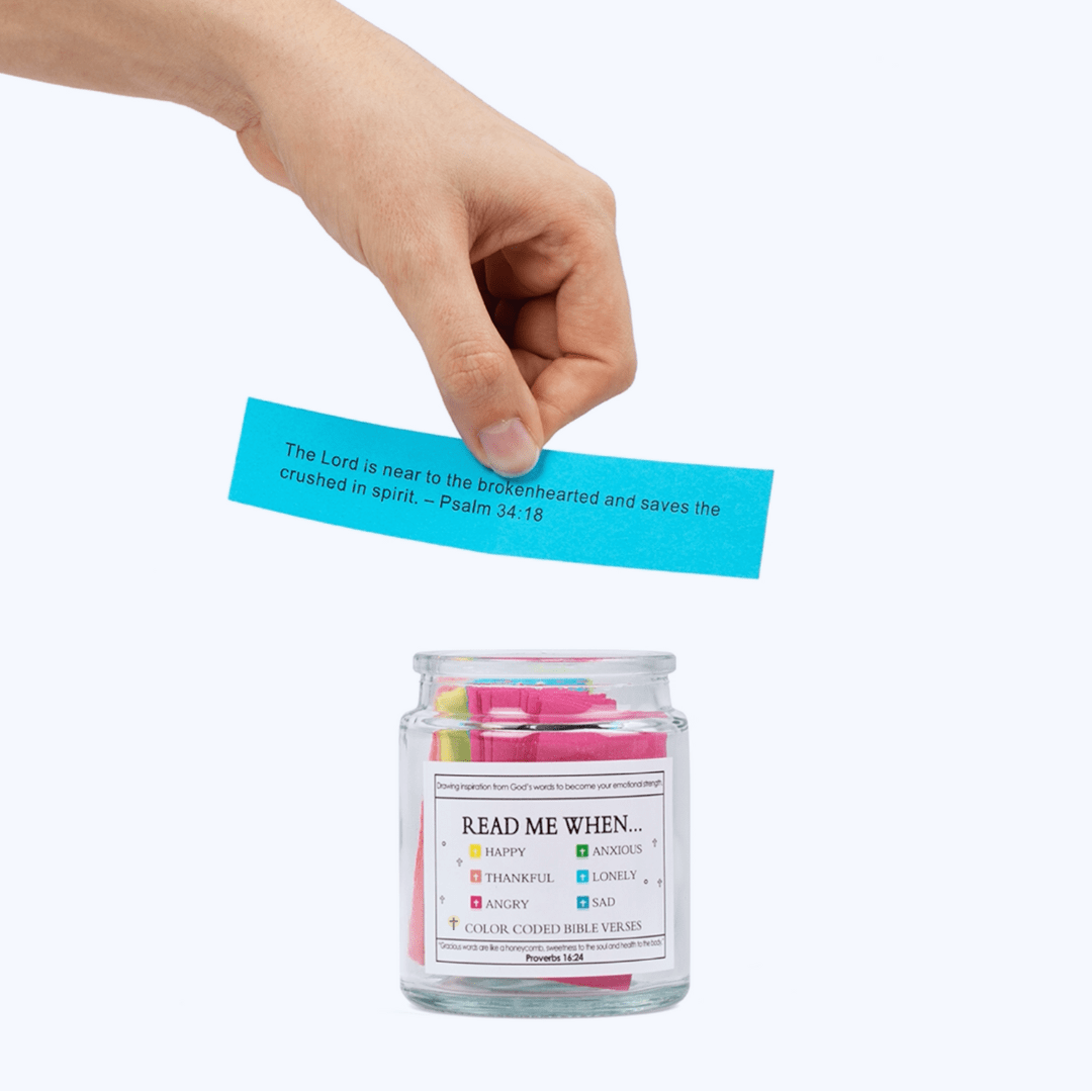 (GIFTING OFFER) Handmade 90 Day Bible Verses Jar (Free Christian Gift Box)