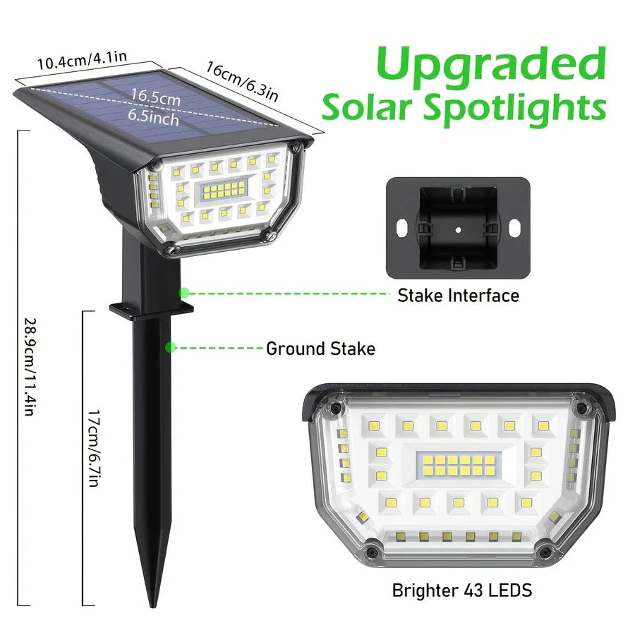 Kaliiqo™ Solar Ground & Wall Light – Dual Lighting Modes
