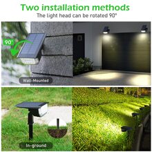 Kaliiqo™ Solar Ground & Wall Light – Dual Lighting Modes
