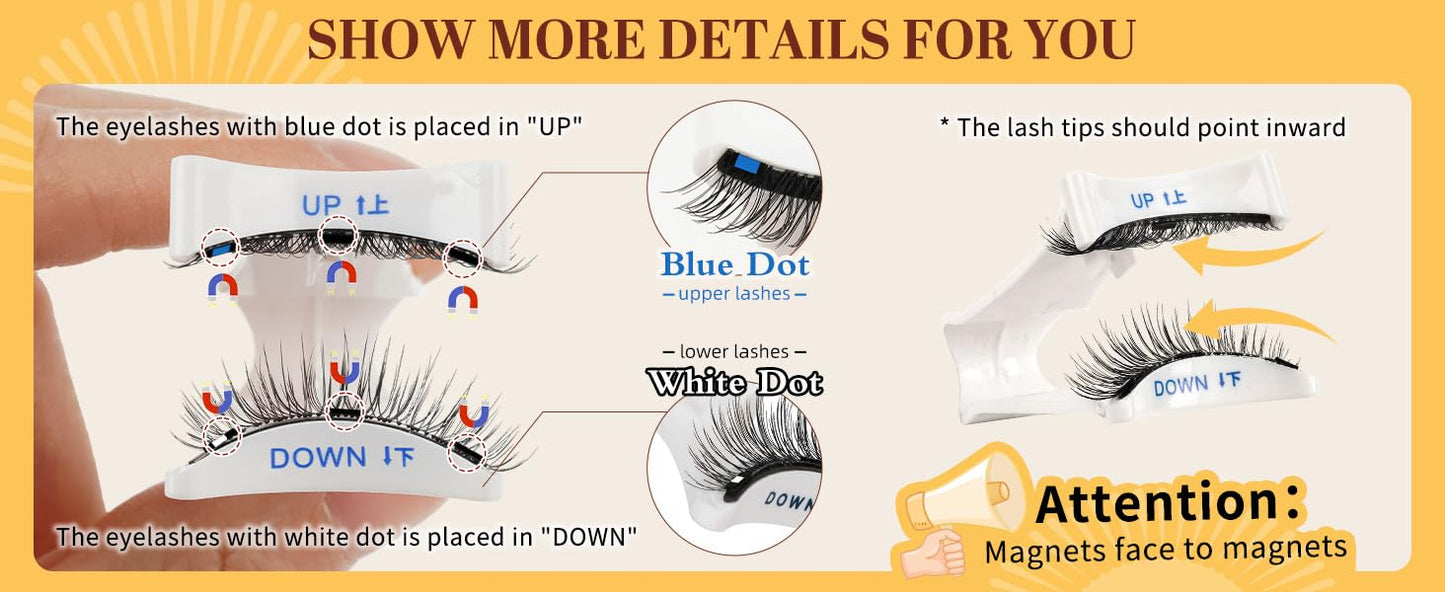 ✨ One-Second Wear | Glue-Free Magnetic Induction Eyelashes