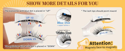 ✨ One-Second Wear | Glue-Free Magnetic Induction Eyelashes