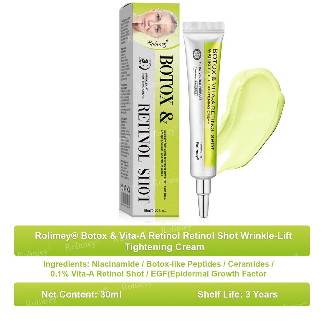 🌟👨‍⚕️Made and shipped from Australia 💫Rolimey® Botox & Vita-A Retinol Shot Wrinkle-Lift Tightening cream - Last Day Promotion 70% OFF