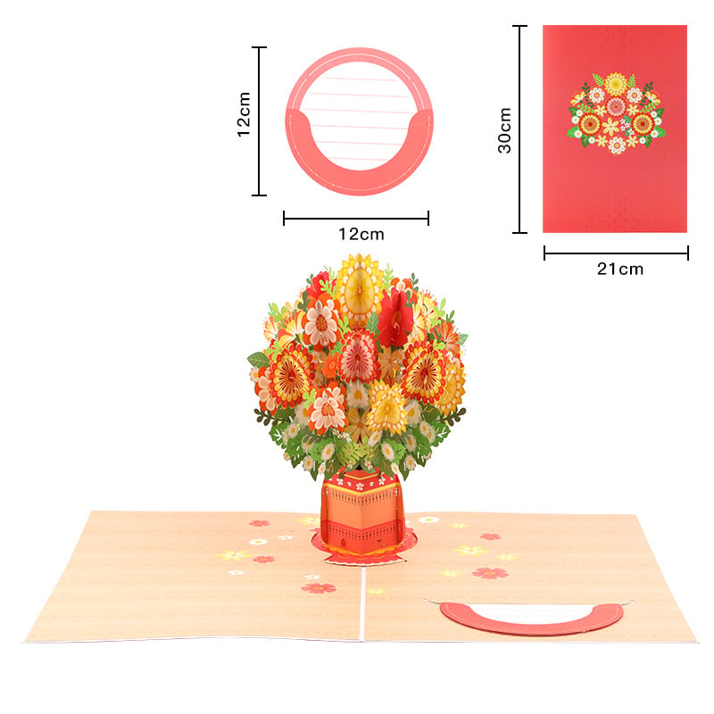 🌹 Pop Up Flower Bouquet Valentine’s Day card