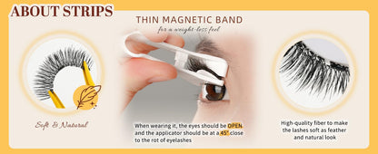 ✨ One-Second Wear | Glue-Free Magnetic Induction Eyelashes