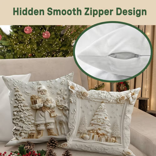 🏆 50K+ SOLD! 🎄 Luxury Christmas Style Pillow Cover – Machine Washable, Wrinkle-Resistant, Durable, Perfect for Living Room, Bedroom, Office & More 🛋️✨