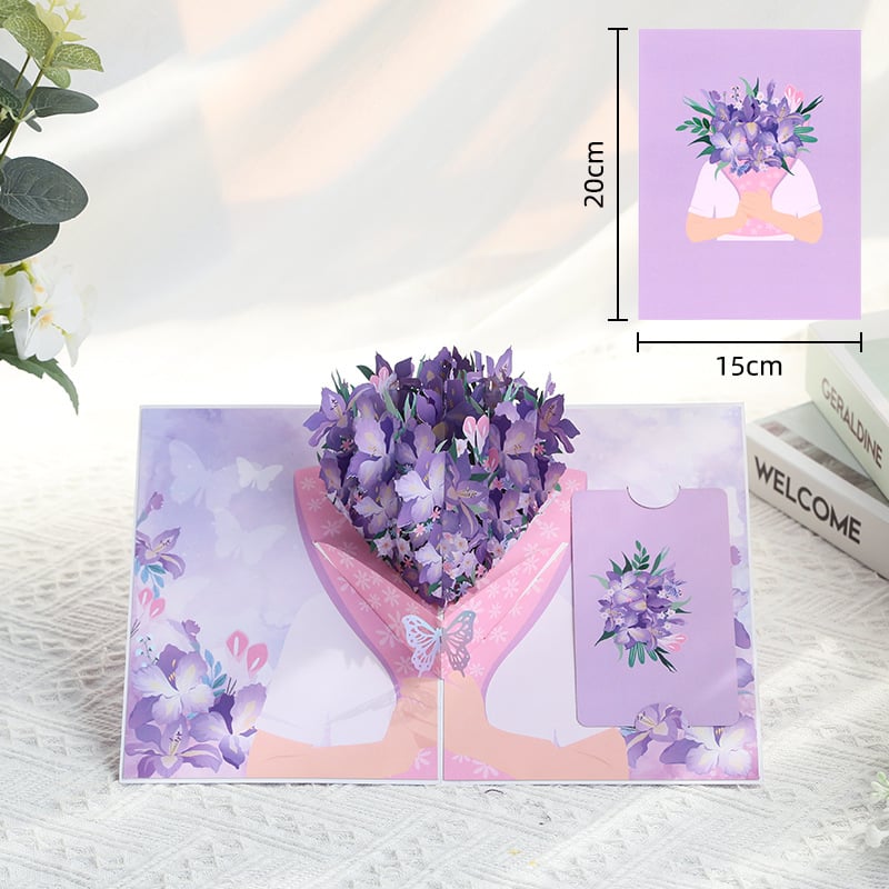 🌹 Pop Up Flower Bouquet Valentine’s Day card