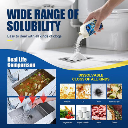 Liapu Powerful Pipe Dredging Agent for Kitchen and Toilet Pipelines - Dissolves 200+ Blockages and Kills 99% of Bacteria