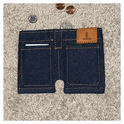 👖💙 Handmade Denim Shorts Wallet – Casual & Chic
