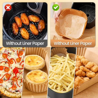100Pcs Parchment Paper Air Fryer Paper Liners
