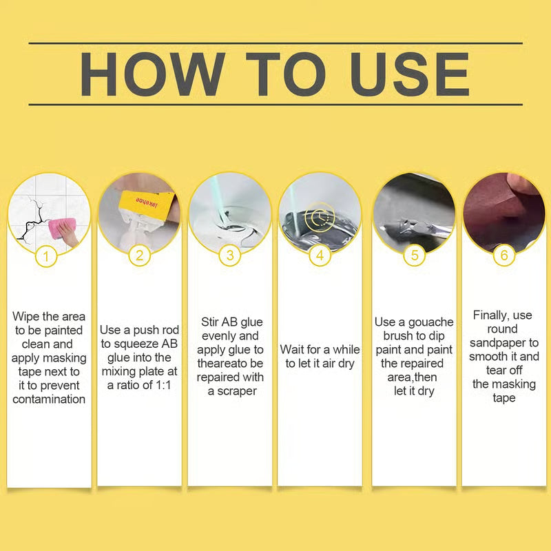 🔧Quick-Drying Tile Repair Glue - Complete Tool Kit for DIY – Fix Cracks Permanently in Minutes!✨