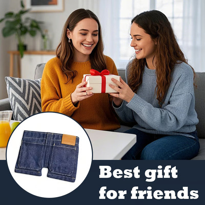 👖💙 Handmade Denim Shorts Wallet – Casual & Chic