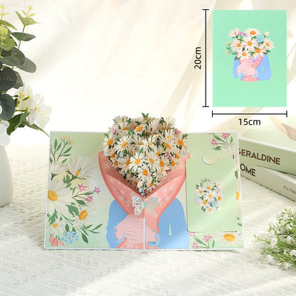 🌹 Pop Up Flower Bouquet Valentine’s Day card