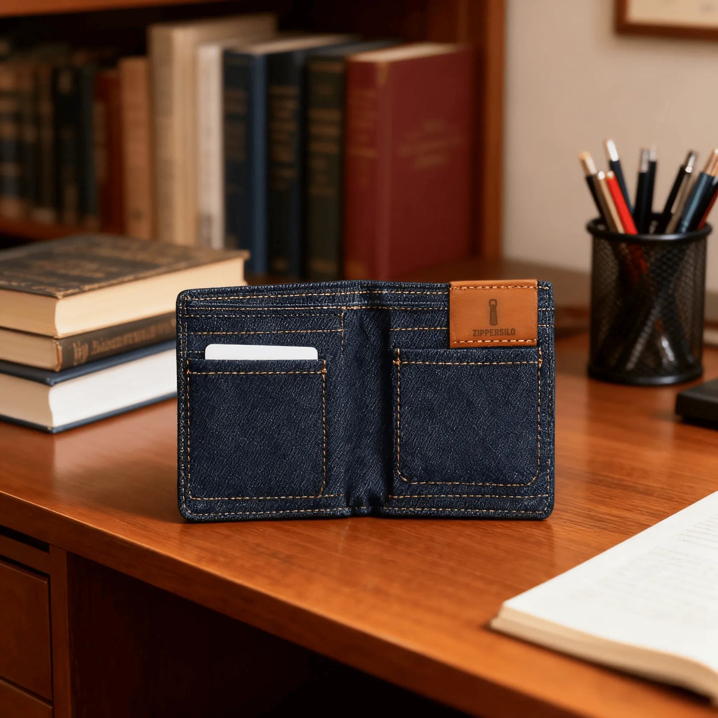 👖💙 Handmade Denim Shorts Wallet – Casual & Chic