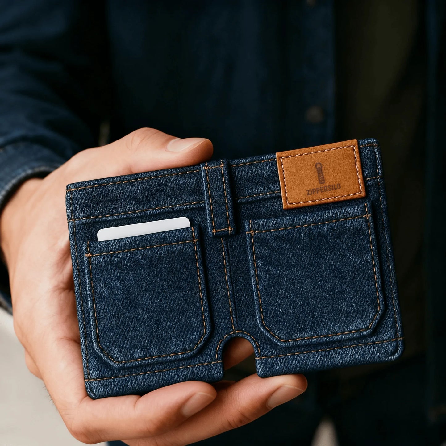 👖💙 Handmade Denim Shorts Wallet – Casual & Chic