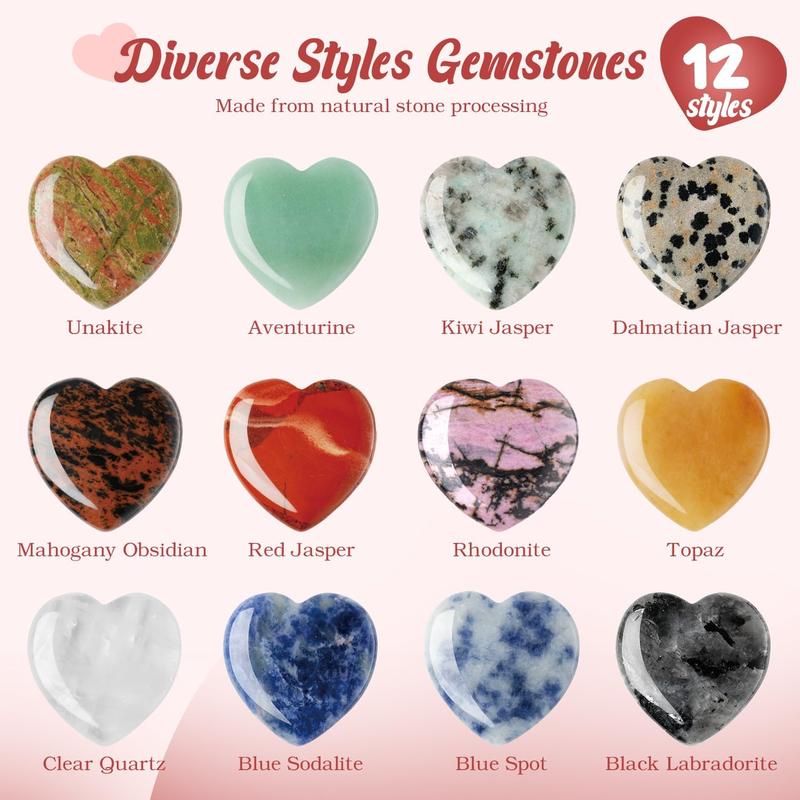 💘Valentine's Day Gem Gifts for Kids & Adults🎁 Prefilled Cards with Heart-Shaped Gemstones