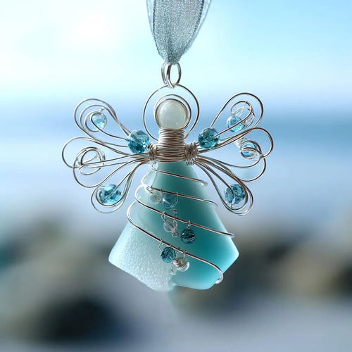 LAST DAY 49% OFF🌊Handmade Sea Glass Angel Ornament(Buy 6 Free Shipping Now)