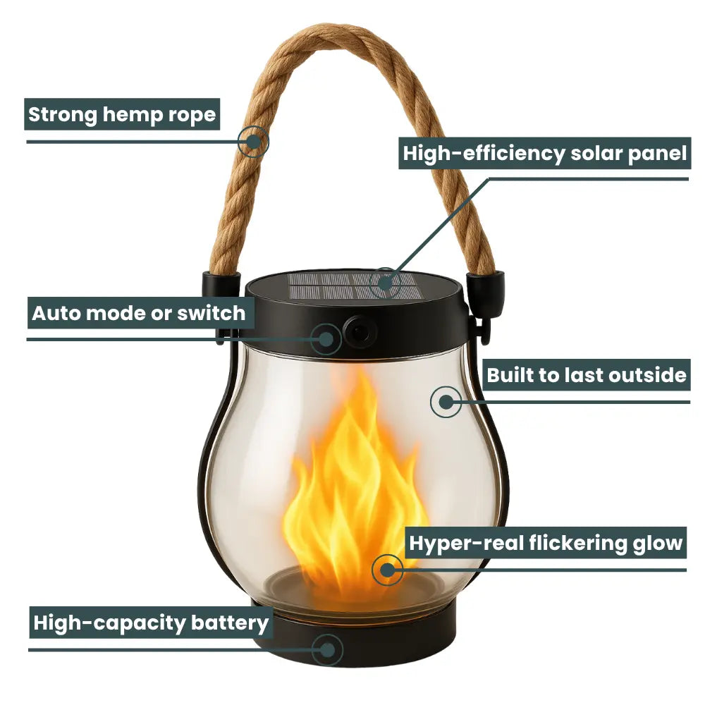 👻 Halloween Sale 49% OFF 👻 Kaliiqo™ – Flickering Flame Solar Lantern Outdoor Lights