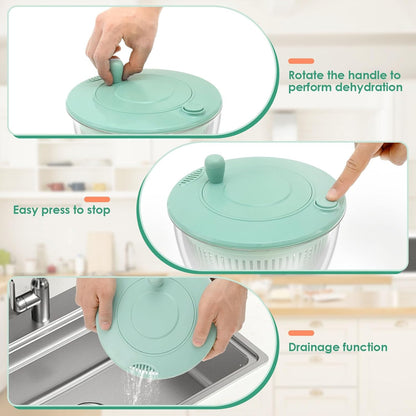 Large Capacity Multi-Function Salad Spinner