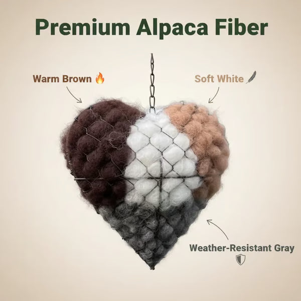 🏆Flash Sale⚡ 50K+ SOLD! Almost Gone-Handmade Alpaca Fiber Bird Nesting Heart-🕊️