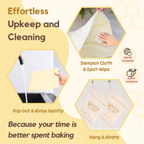 🍞Wide Zipper Access Cotton & Beeswax Bread Bags for Sourdough✨