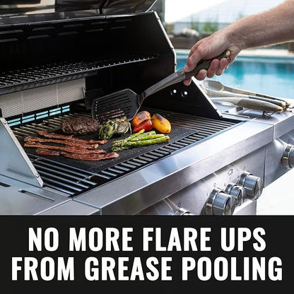 🔥【Last Day Promotion 52%OFF】🥩Non-Stick Mesh Grill Mat - Stop Losing Food to the Flames!