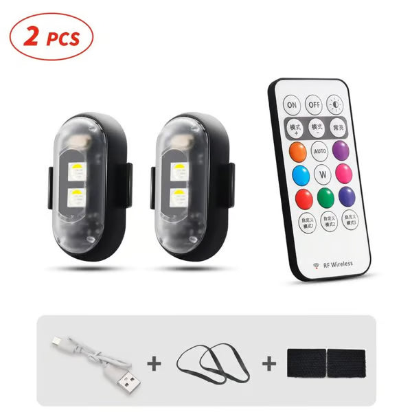 🏆HOT SALE ✨RGB Led Aircraft Strobe lights Motorcycle Lights LED Flash Position Wireless Light Aircraft Airplane Helicopter Warning Lights