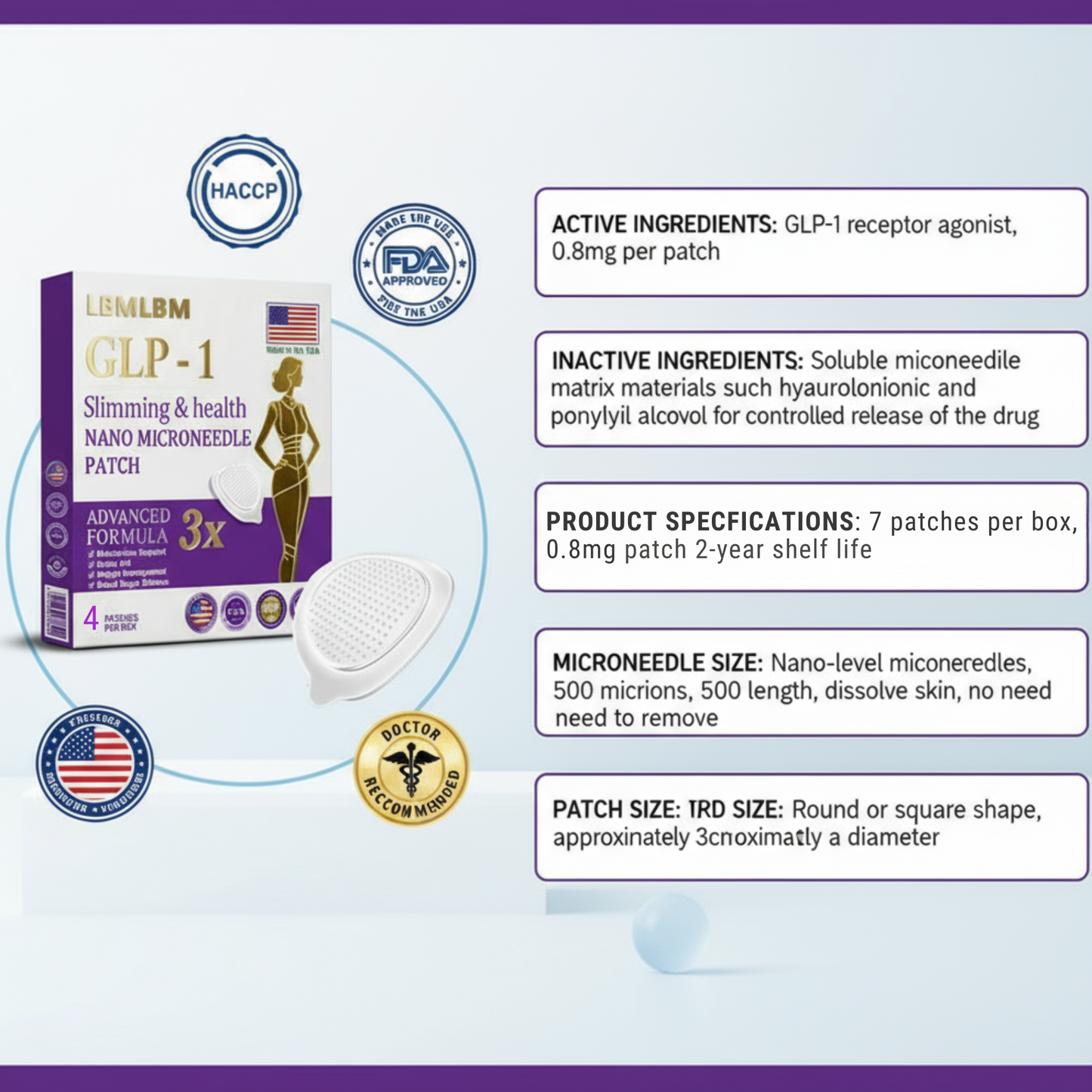 LBMLBM™ NIDDK-Tirzepatide Slimming & health NANO MICRONEEDLE PATCH