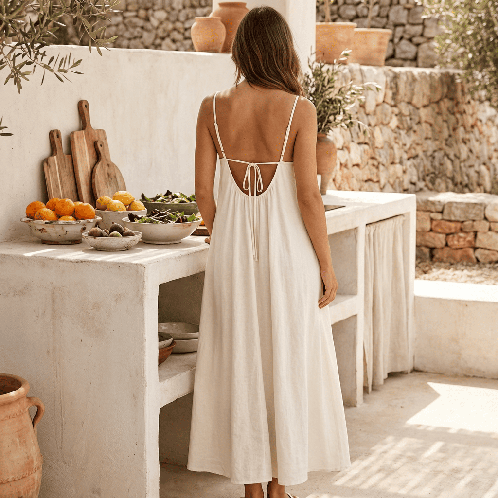 💃Women's Solid Color Backless Cami Dress💕