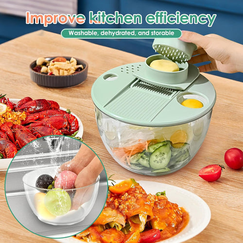 Large Capacity Multi-Function Salad Spinner
