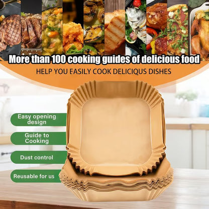 100Pcs Parchment Paper Air Fryer Paper Liners