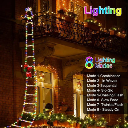🎅Christmas Flash Deal 🎁 65% OFF ✨ Christmas Decorative Ladder Lights – 4-in-1 Glowing Ladder That Shines Bright!
