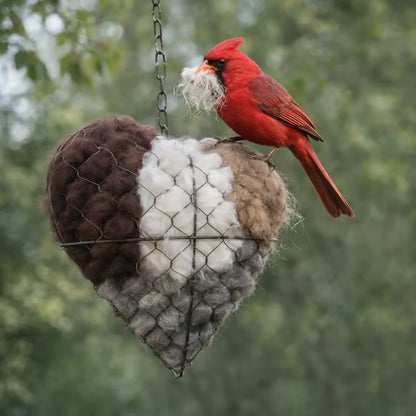 🏆Flash Sale⚡ 50K+ SOLD! Almost Gone-Handmade Alpaca Fiber Bird Nesting Heart-🕊️