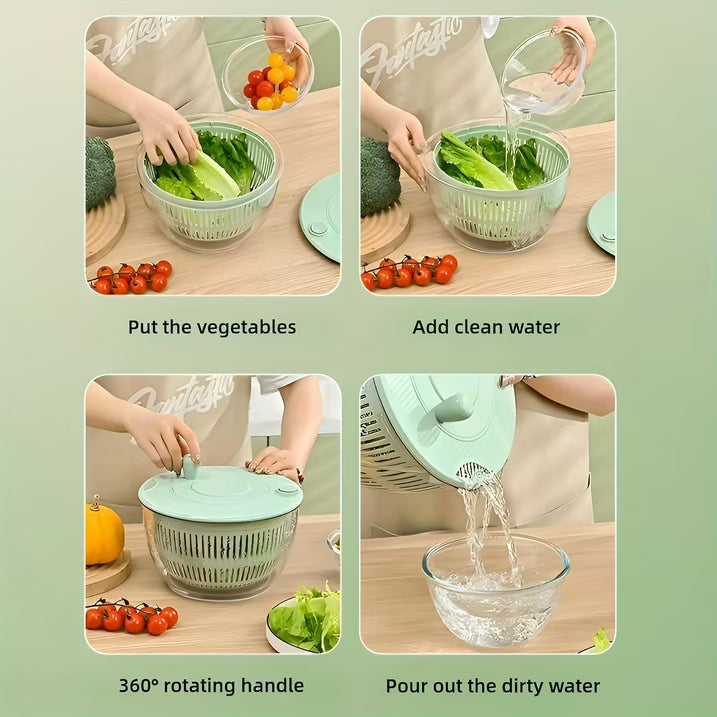 Large Capacity Multi-Function Salad Spinner