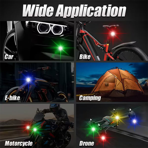 🏆HOT SALE ✨RGB Led Aircraft Strobe lights Motorcycle Lights LED Flash Position Wireless Light Aircraft Airplane Helicopter Warning Lights