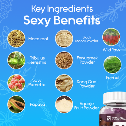 🍑 Maca Plus Gummies (1500mg) | Dietary Supplement for Hips Enlargement, Butt Enhancement, and Hormonal Balance