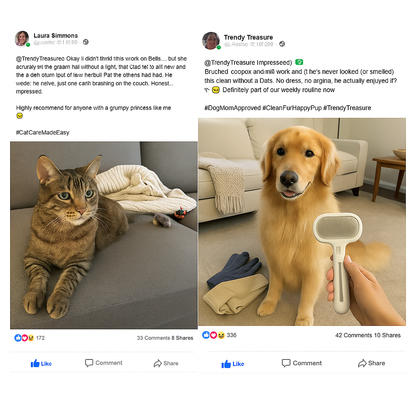 Self-Cleaning Pet Grooming Brush for Dogs & Cats