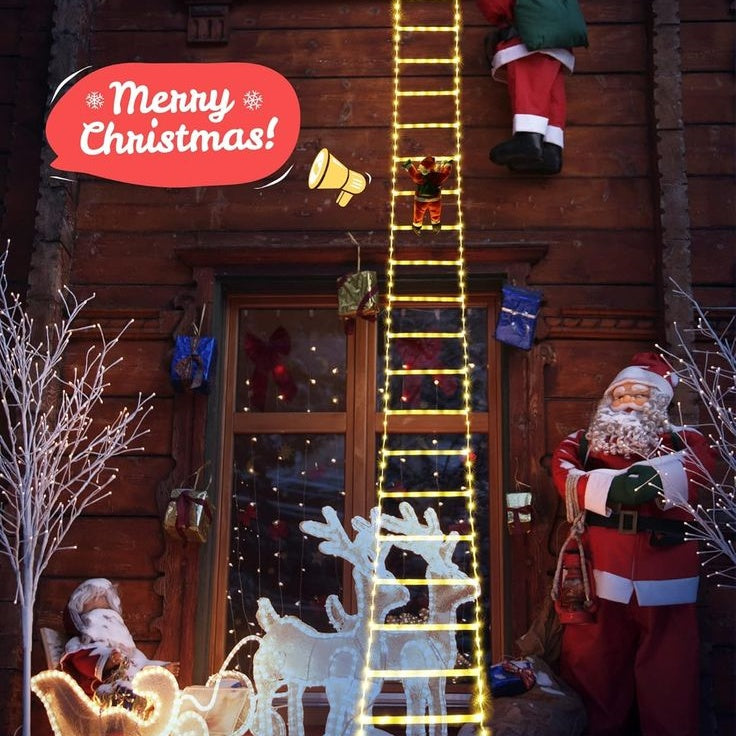 🎅Christmas Flash Deal 🎁 65% OFF ✨ Christmas Decorative Ladder Lights – 4-in-1 Glowing Ladder That Shines Bright!