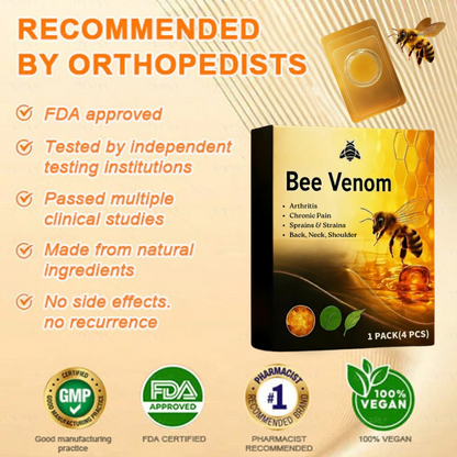 【Last Day Promotion 80% OFF🔥】FDA Official: LBMLBM™ BeeVenom Joint Relief Patch – Arthritis Pain Relief, Anti-Inflammation & Mobility Support（Zero Pain | 24/7 Comfort | Natural Healing）🔥🎁