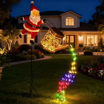 🎄 Christmas Flash Sale 🎅 49% OFF ✨Solar-Powered Santa Claus Garden Stake Kettle Light