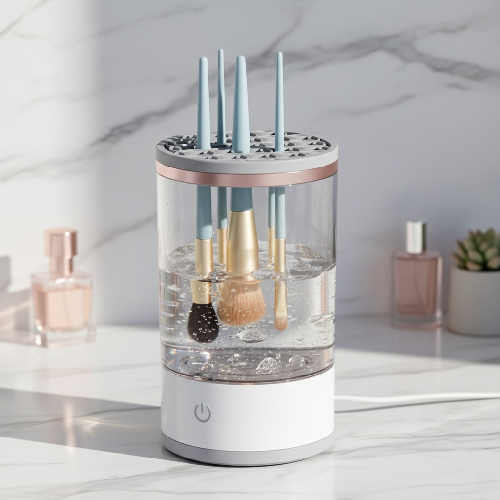 💧30-second Automatic Makeup Brush Cleaner for Ageless Skin & Pristine Makeup