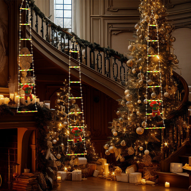 🎅Christmas Flash Deal 🎁 65% OFF ✨ Christmas Decorative Ladder Lights – 4-in-1 Glowing Ladder That Shines Bright!