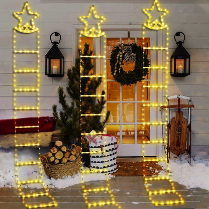 🎅Christmas Flash Deal 🎁 65% OFF ✨ Christmas Decorative Ladder Lights – 4-in-1 Glowing Ladder That Shines Bright!