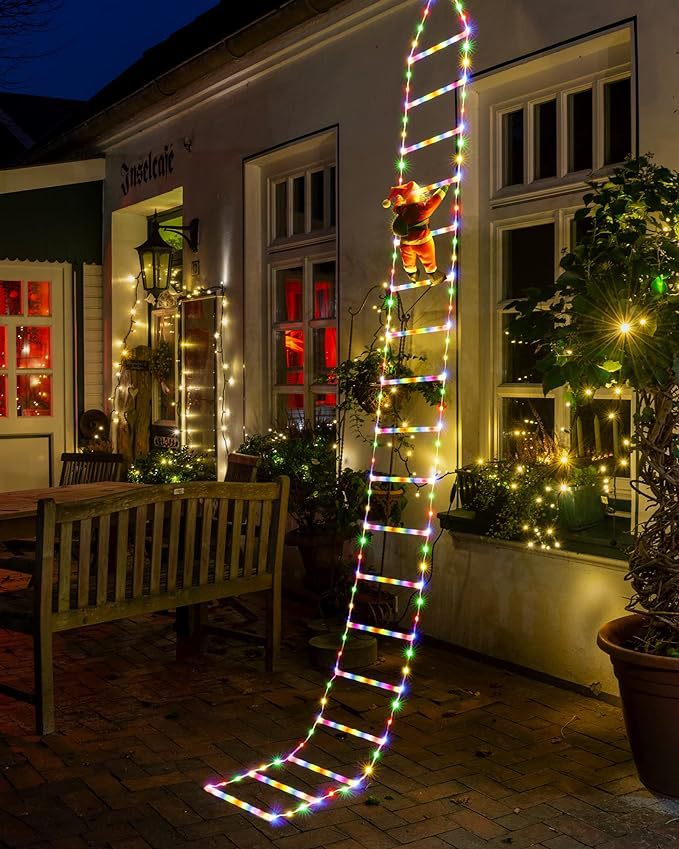 🎅Christmas Flash Deal 🎁 65% OFF ✨ Christmas Decorative Ladder Lights – 4-in-1 Glowing Ladder That Shines Bright!