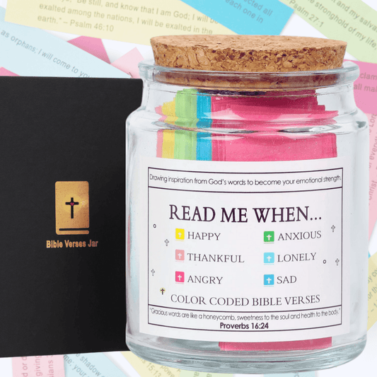 (GIFTING OFFER) Handmade 90 Day Bible Verses Jar (Free Christian Gift Box)
