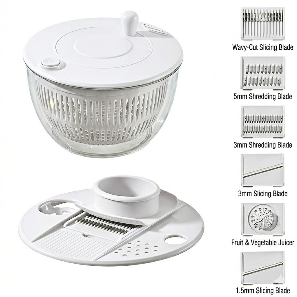 Large Capacity Multi-Function Salad Spinner