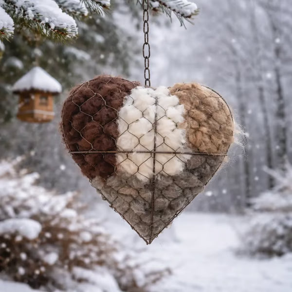 🏆Flash Sale⚡ 50K+ SOLD! Almost Gone-Handmade Alpaca Fiber Bird Nesting Heart-🕊️
