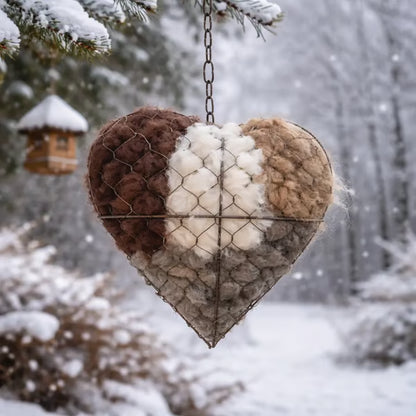 🏆Flash Sale⚡ 50K+ SOLD! Almost Gone-Handmade Alpaca Fiber Bird Nesting Heart-🕊️