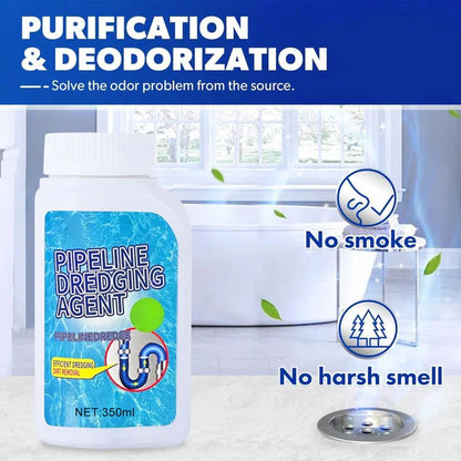 Liapu Powerful Pipe Dredging Agent for Kitchen and Toilet Pipelines - Dissolves 200+ Blockages and Kills 99% of Bacteria