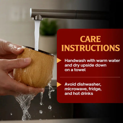 Final 3 Hours: 49%OFF🍺Handmade and Charred Drinking Vessel -Original Wooden Bourbon Drinking Glass